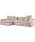 Фото #12 товара Pherie 131" 2-Pc. Fabric Sectional with Cuddler, Created for Macy's