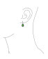 ფოტო #3 პროდუქტის 7CT Style Halo Simulated Green Emerald Cubic Zirconia AAA CZ Fashion Dangling Drop Teardrop Earrings For Women Prom Bridesmaid Wedding Rhodium Plated