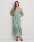 ფოტო #1 პროდუქტის Women's Shadow-Gingham Belted Cotton-Blend Dress