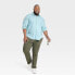 Фото #2 товара Men's Big & Tall Performance Dress Standard Fit Long Sleeve Button-Down Shirt -