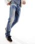 ASOS DESIGN straight leg jeans in light wash blue