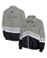 ფოტო #1 პროდუქტის Women's Silver Distressed Las Vegas Raiders Vintage-Like Throwback Windbreaker Full-Zip Jacket