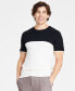 Men's Regular-Fit Colorblocked Sweater-Knit T-Shirt, Created for Macy's