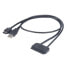 Akasa Flexstor eSATA USB - 0.4 m - eSATA - Male - Black