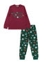 Erkek Çocuk Pijama Takımı 10-13 Yaş Çam Yeşili