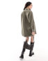 Фото #4 товара ASOS DESIGN cord oversized shirt dress in khaki