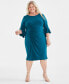 ფოტო #1 პროდუქტის Plus Size Side-Tab Dress