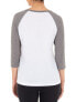 Фото #2 товара Athletic Works T-Shirt Women's Large White Gray Heather Split Neck Raglan Sleeve