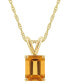 Фото #1 товара Macy's citrine (1-5/8 ct.t.w) Pendant Necklace in 14K Yellow Gold