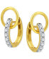 Cubic Zirconia Interlocking Ring Hoop Earrings in 18k Gold-Plated Sterling Silver, Created for Macy's