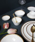 Golden Edge Canape Plates - Set of 3