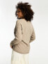 Фото #7 товара Object v neck jumper in fossil beige melange