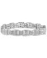 ფოტო #1 პროდუქტის Men's Diamond Cluster Link Bracelet (1 ct. t.w.) in Sterling Silver