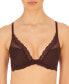 Women's Feathers Lace Contour Underwire Plunge Bra 730023