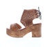 Bed Stu Mali F396006 Womens Brown Leather Platform Heels Shoes 10