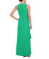 Women's V-Neck Cascading-Ruffle Side-Slit Gown