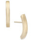 ფოტო #1 პროდუქტის Stick Linear Crawler Earrings in 10k Gold