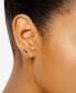 ფოტო #2 პროდუქტის 4-Pc. Set Multicolor Cubic Zirconia Stud Earrings in Sterling Silver, Created for Macy's