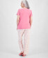 ფოტო #2 პროდუქტის Women's Printed Drawstring Pajama Pants, Created for Macy's