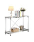 43.31" Glass Sofa Table, Acrylic Side Table, Console Table For Living Roome& Bedroom