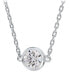 Фото #2 товара De Beers Forevermark diamond Bezel Pendant Necklace (1/10 ct. t.w.) in 14k White or Yellow Gold, 16" + 2" extender