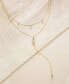 ფოტო #2 პროდუქტის Carmine Layered Crystal Lariat Necklace