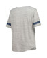 ფოტო #2 პროდუქტის Women's Heathered Gray Dallas Cowboys Plus Size Lace-Up V-Neck T-shirt