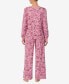 Women's 2 Piece Long Sleeve Pajama Set with Long Pants