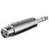 Wentronic XLR Adapter - AUX Jack - 6.35 mm Stereo Male to XLR Female - XLR - 6.35 mm - Stainless steel