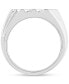 Фото #3 товара Men's Diamond Diagonal Channel-Set Ring (1 ct. t.w.) in 10k White Gold