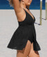 ფოტო #2 პროდუქტის Women's Emerge Crochet Cross Back Plus Size Swim Dress