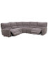 Фото #2 товара Deklyn 116" 5-Pc. Zero Gravity Fabric Sectional with 2 Power Recliners, Created for Macy's