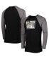 ფოტო #3 პროდუქტის Men's Black Las Vegas Raiders Throwback Raglan Long Sleeve T-shirt