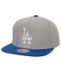 Фото #1 товара Men's Gray Los Angeles Dodgers Cooperstown Collection Away Snapback Hat