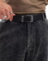 Levi's Hebron leather belt with silver buckle in black Normal/Schwarz, 80 cm - 80cm - фото #1