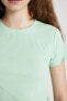 Фото #8 товара Kadın T-shirt Açık Yeşil K7064az/gn240
