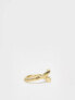 Фото #7 товара ASOS DESIGN waterproof stainless steel ring with wrap twist design in gold tone