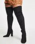 Фото #4 товара ASOS DESIGN Curve Kenni block-heeled over the knee boots in black