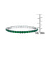 ფოტო #3 პროდუქტის Simulated Emerald May Birthstone Tennis Stretch Bracelet