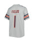 Big Boys Justin Fields Gray Chicago Bears Inverted Game Jersey