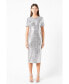 ფოტო #2 პროდუქტის Women's Sequins Short Sleeve Midi Dress