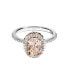 Фото #1 товара Galactic Royalty Diamonds and Morganite Ring (1/6 ct. t.w.) in Sterling Silver and 10K Rose Gold
