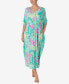 Women's Soft Shirring Below Neckline Caftan