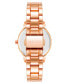 Фото #2 товара Women's Quartz Rose Gold-Tone Alloy Link Bracelet Watch, 32mm