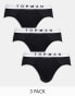 Фото #1 товара Topman 3 pack briefs in black, white and grey marl with white waistbands