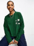 Фото #1 товара Quiksilver oversized long sleeve t-shirt in green