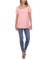 ფოტო #3 პროდუქტის Women's Crisscross Cutout Short Sleeve Top