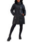 Фото #1 товара Juniors' Faux-Leather Puffer Coat