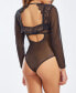 ფოტო #2 პროდუქტის Plus Size 1 Piece Lingerie Long Sleeve Bolero with Ruffled Trim