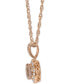 Macy's morganite (2-1/2 ct. t.w.) & Diamond (1/3 ct. t.w.) 18" Pendant Necklace in 14k Rose Gold